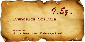 Ivancsics Szilvia névjegykártya